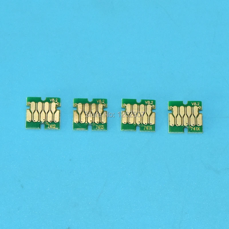 Чип картриджа T741X T7411 T7412 T7413 T7414 для принтеров Epson Surecolor F6000 F7000 F6070 F7070 F7100 F7170 F6200 F7200
