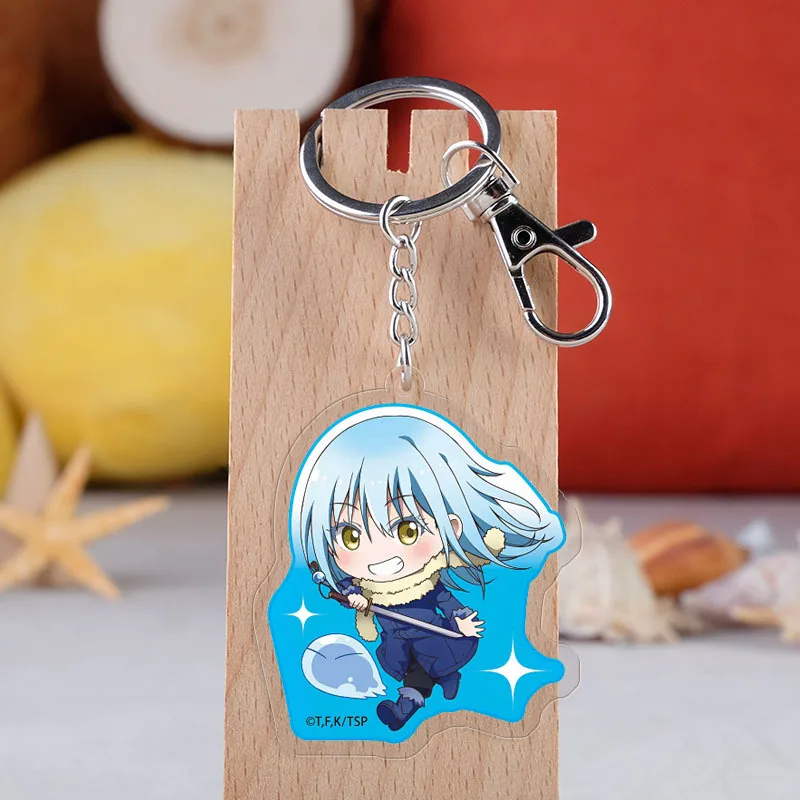 

Anime That Time I Got Reincarnated As A Slime Keychain Cartoon Figure Rimuru Tempest Bag Pendants Car Key Chains Keyring