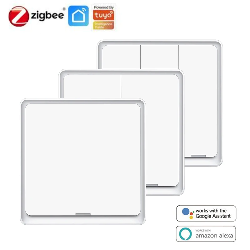

Tuya Zigbee Smart Switch With Neutral 1/2/3 Gang Smart Home Remote Control Timer Switch Work With Alexa Google Home Tmall