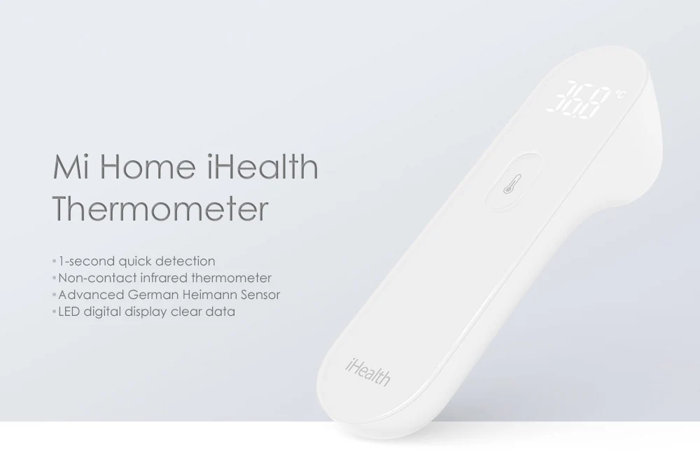 Xiaomi Mijia iHealth термометр Точный Цифровой Инфракрасный медицинский термометр бескорпусный контактный светодиодный дисплей