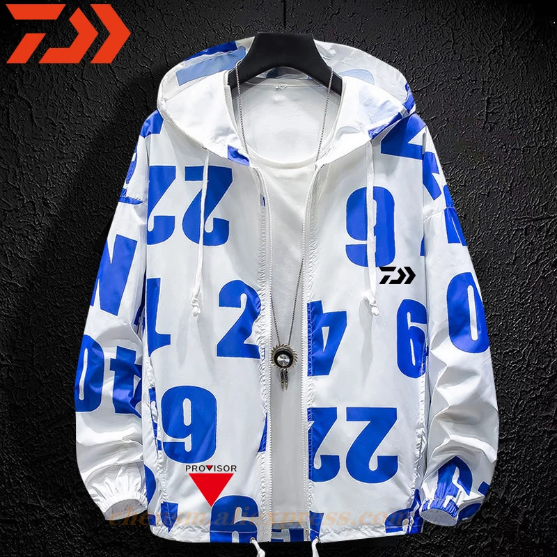 

Daiwa Fishing Sunscreen Summer Women's Ultra-thin Breathable Sunscreen Jacket Men Long Sleeve Outdoor Waterproof Fishing Suit