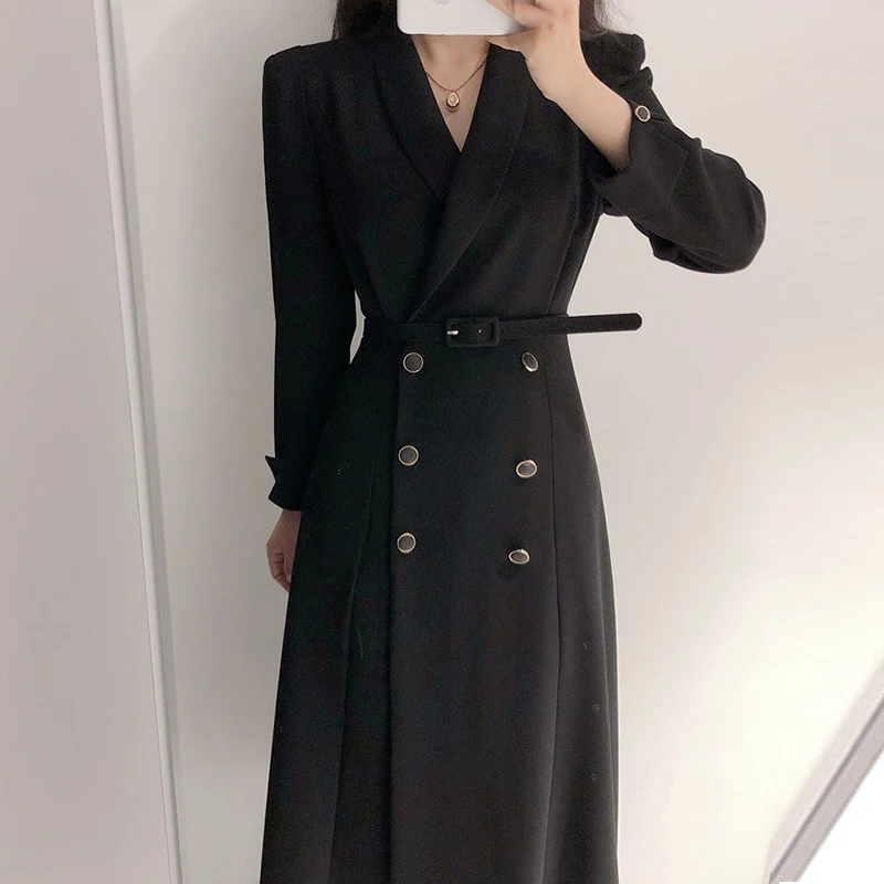 

Windbreaker Female Overcoat Double Breasted Ladies Long Abrigos 2020 New Autumn Winter Women's Trench Coat Korean Chic
