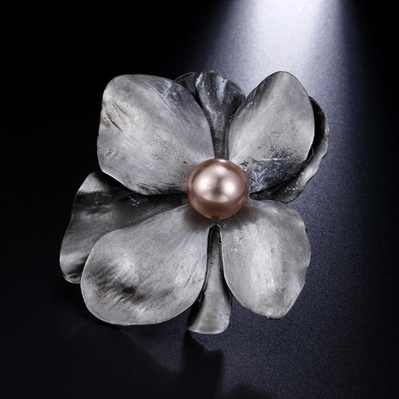 

Vintage Original Large Pearl Flower Brooches For Women 2019 Classic Retro Original Brooch Pins Plant Jewelry Wholesale