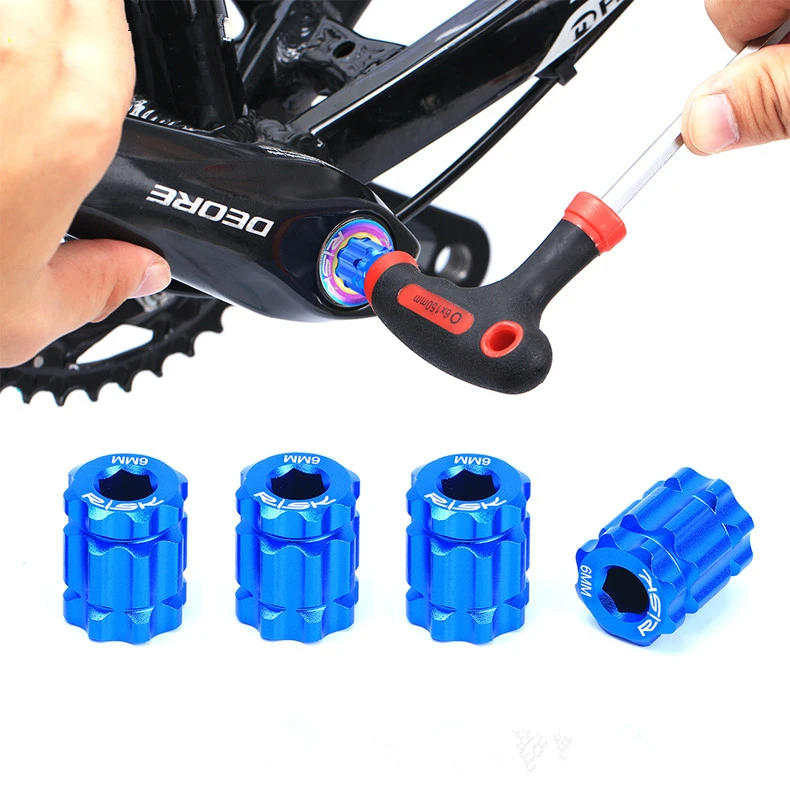 Mtb Bike Crank Bolts Wrench Aluminum 7075 CNC 6 MM Plum Tools for SHIMANO XT M8000 Bicycle Crankset Lock New Hot | Спорт и