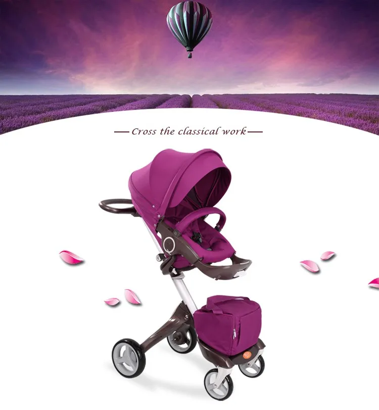 Baby Stroller 2 in 1 High Landscape Kids Pram Folding Carriage Black Newborn Stroller Car Baby Cart Luxury Pushchairs For Infant