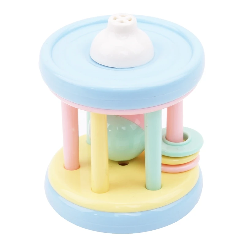 

Baby Rattle Toys Random Color Teether Rattle 0-3 Years Baby Handbell Fixed Teeth Molar Exercise Grip Shake Make Sound
