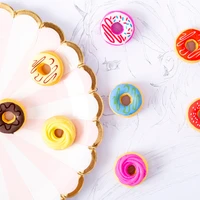 6pcslot candy color donut rubber eraser gift kidss puzzle toy student learning office stationery