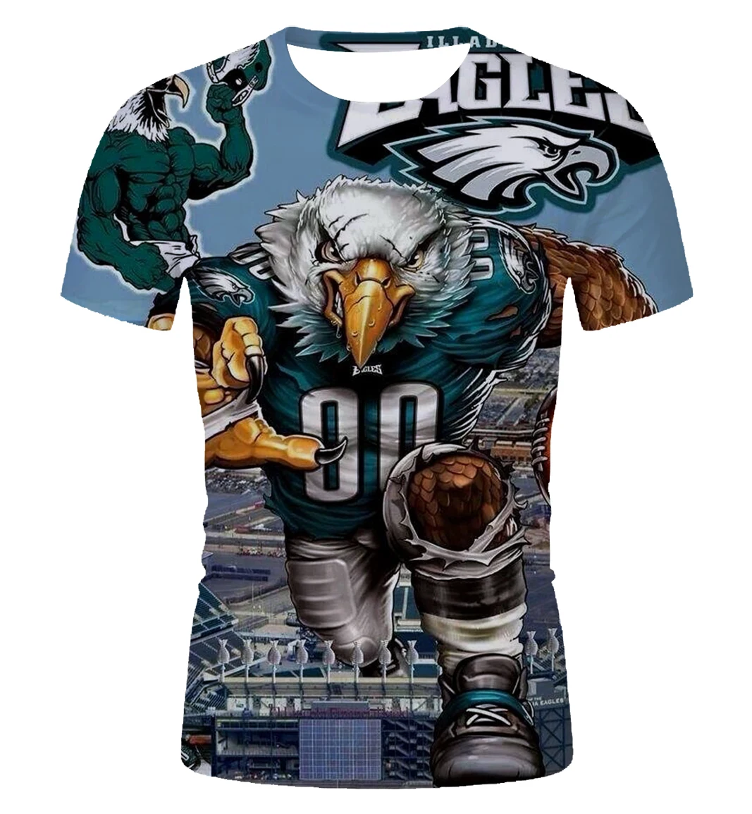 

Summer 2021 Men's 3D Printed T-Shirt Men's and Women's Top Top T-Shirt Football Printed 3DO Standing Collar Top T-Shirt