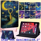 Складной чехол для планшета Apple iPad 10,2 дюйма 9 поколения 2021 с рисунком чехол-подставка противоударный защитный чехол