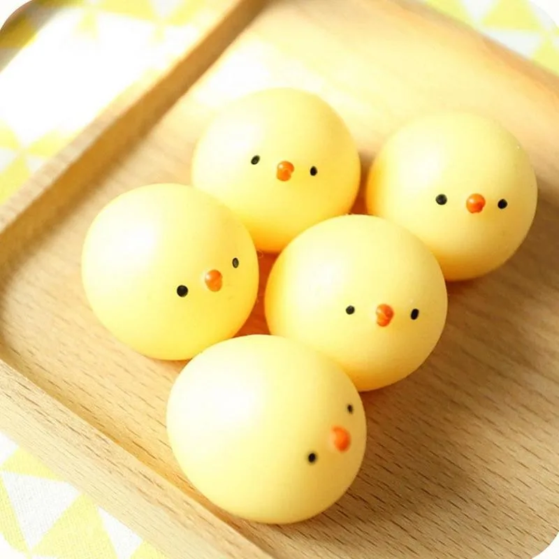

Soft Creative Silicone Funny Chicken Squeeze Pressure Decompression Relieve Pinch Toy Pinch Tricky Toys Creative Small Anim S2U8