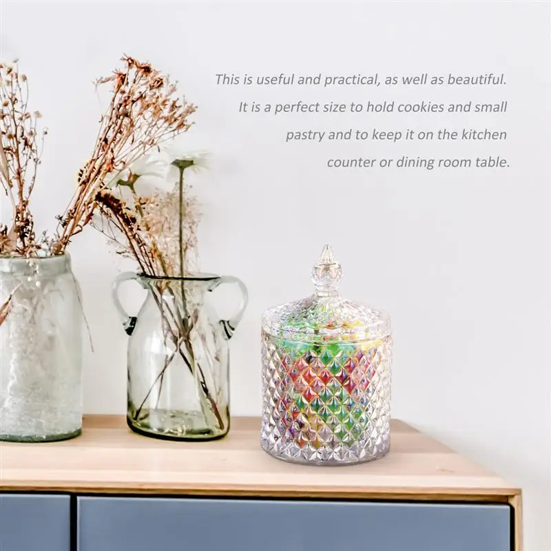 1 шт. стеклянная коробка для конфет волнистый кристалл портативный контейнер