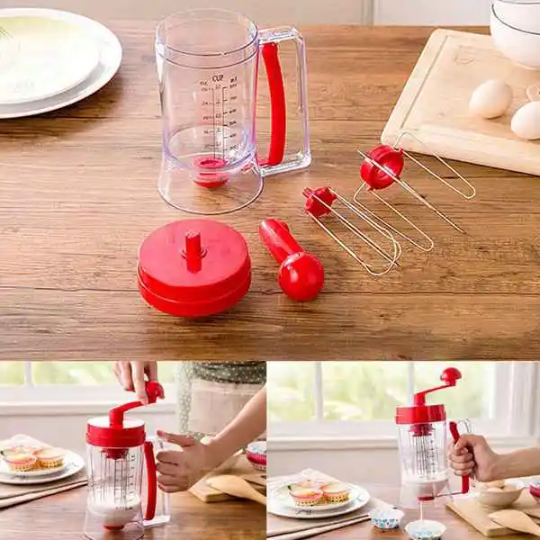 Manual Pancake Machine 800ml/26.7 OZ Cupcake Funnel Batter Dispenser Cream Separator Tool Cake Dough | Дом и сад