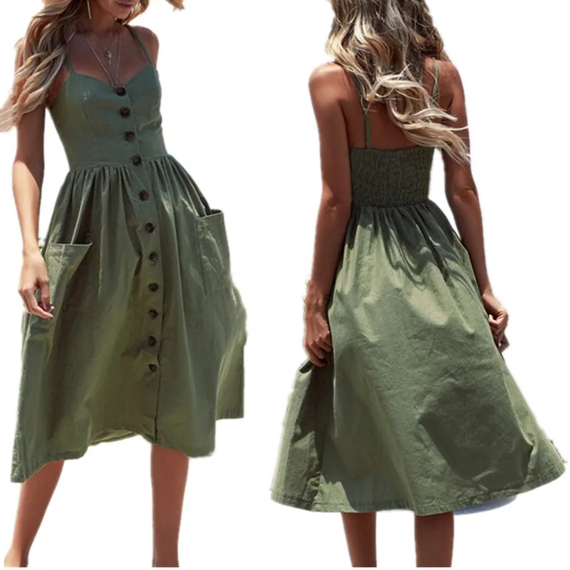 Модное сексуальное женское однобортное платье миди Повседневное в горошек из