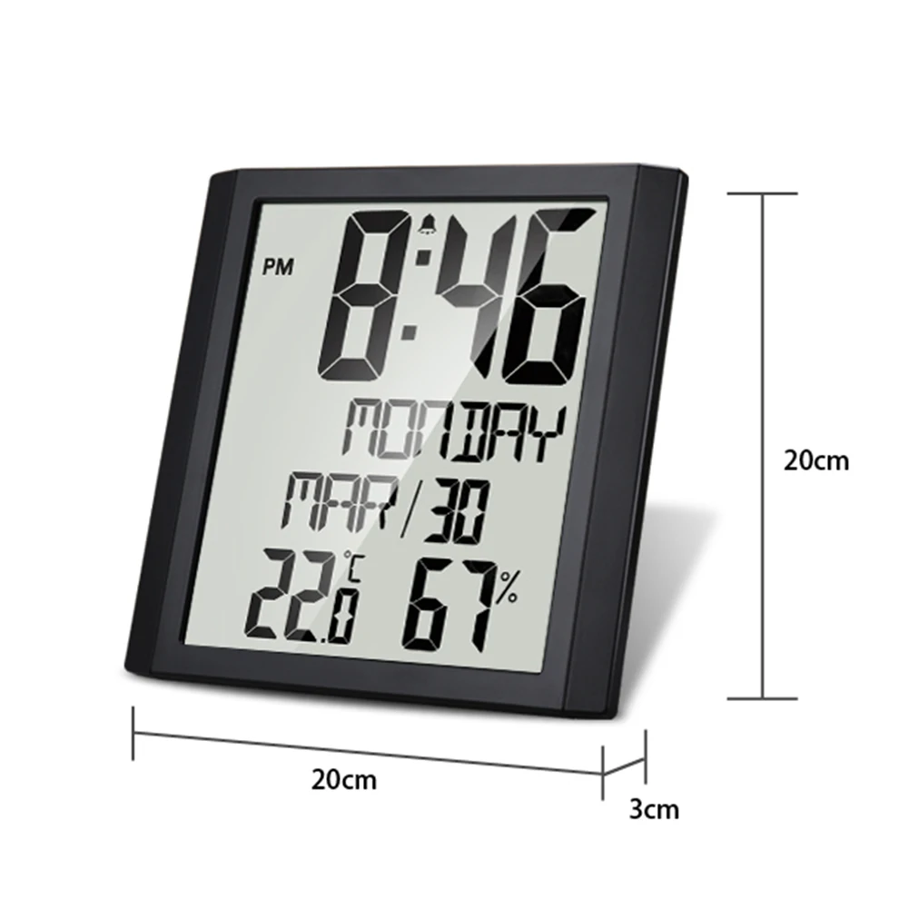 

Portable Large Display Digital Alarm Clock Electronic Calendar Wall Table Clock Classic Household Office Decor Products