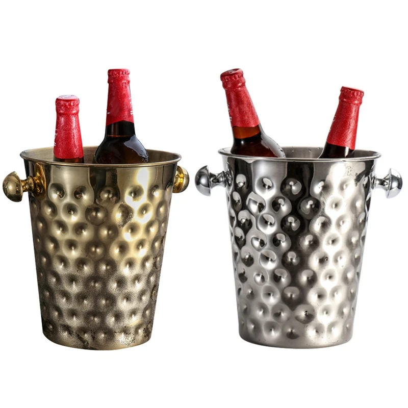 

5L Creative Hammer Point Ice Bucket Stainless Steel Champagne Cooler