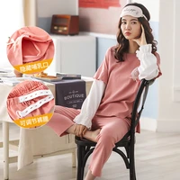 thin cotton maternity nursing sleepwear summer feeding pajamas sets for pregnant women pregnancy nightwear clothing suits