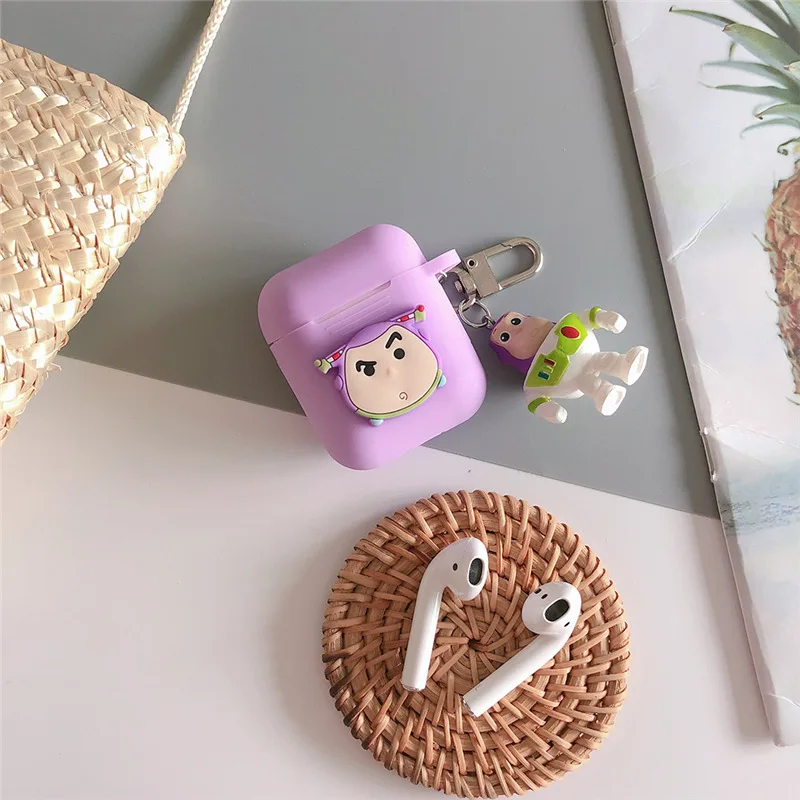 2 История игрушек мультфильма Woody Buzz Lightyear силиконовый наушник чехол для Apple airpods 1/2 Беспроводная bluetooth гарнитура крышка - Цвет: 2