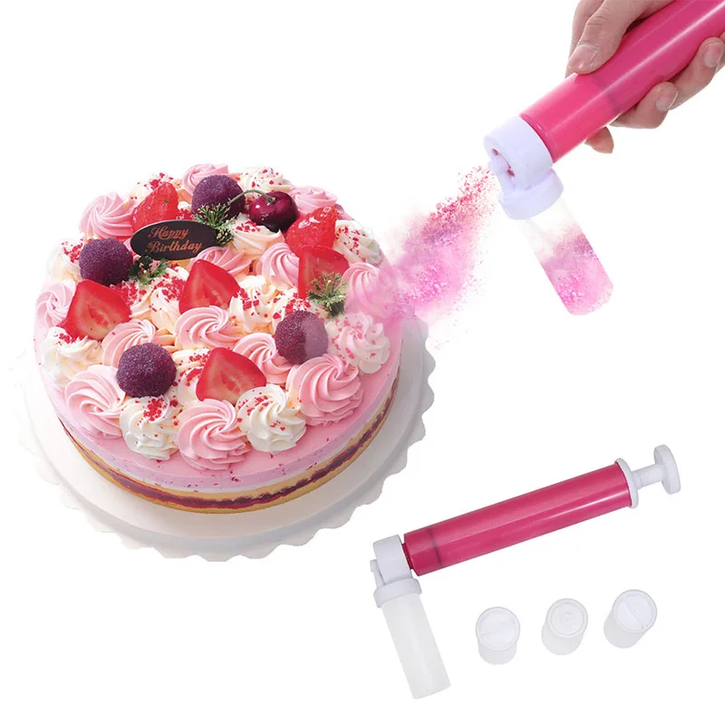 

1Set Manual Cake Spray Gun Airbrush Coloring Baking Decorating Tools Cake Pastry Dusting Spray Tube Kitchen Gadgets Baking Tools