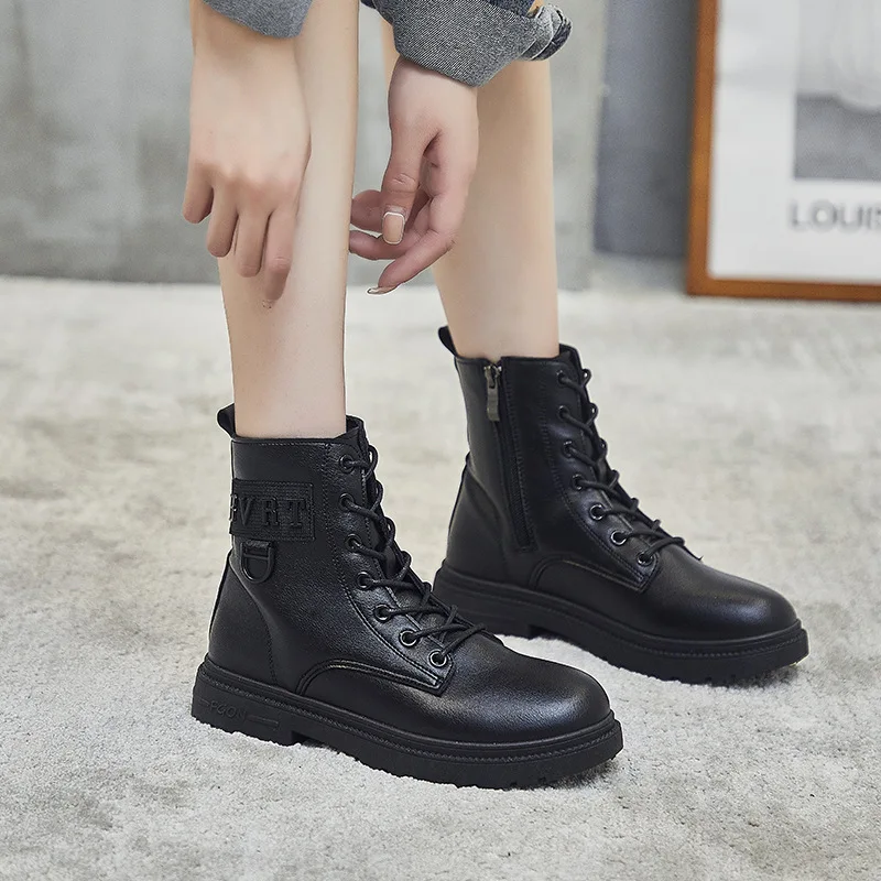 

Martin boots women's 2022 new autumn short boots single boots student thin and thin locomotive women's boots K2205