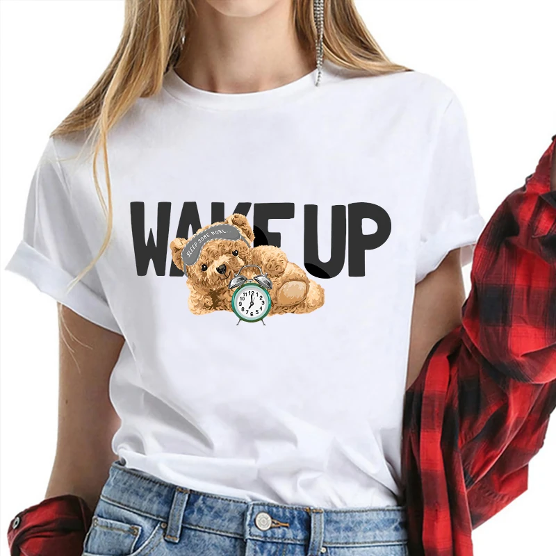 Футболка женская с забавным графическим принтом модный белый хлопковый топ в