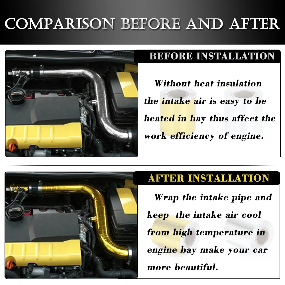 WLR RACING 2 &quotx 5 метров алюминиевая усиленная лента с клейкой защитой от жары для bmw e46