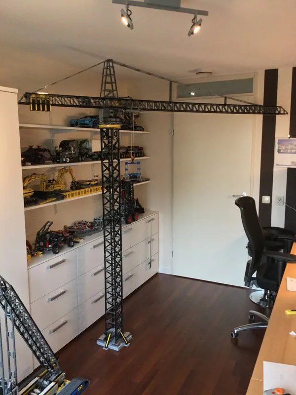 

Technology building block MOC large tower crane construction machinery assembly remote control toy boy birthday gift