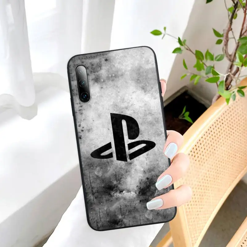 

Playstation Black Silicone Mobile Phone Cover For Samsung J4 J6 J5 J7 2016 Note 5 8 9 10 Lite Plus 20 Ultra Case