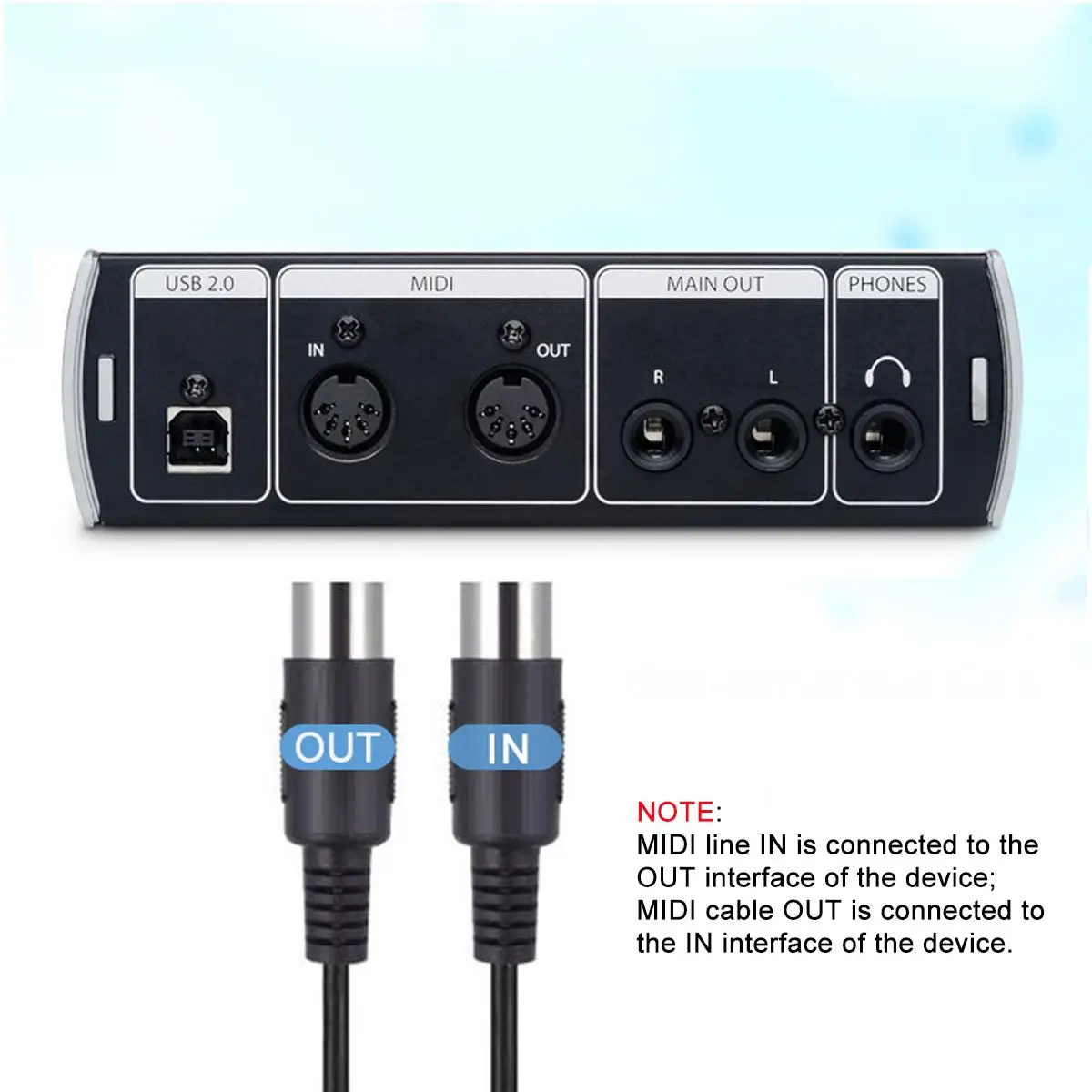 2 м midi-usb Кабель-адаптер высокоскоростной встроенный MIDI интерфейс конвертер для ПК и музыкальной клавиатуры шнур с индикаторным светом