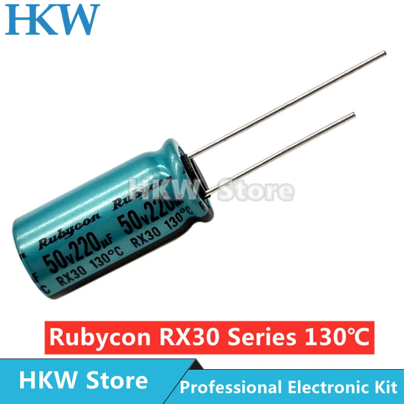 10 шт./лот Rubycon RX30 Series 130 ℃ DEC градусный электролитический конденсатор 16 в 25 35 50 63 100