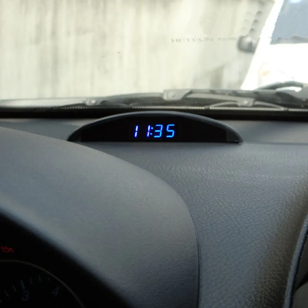 New Car Luminous LED Digital Auto Clock Thermometer Voltmeter for Vehicle Trunk 12V Time Display with Memory Function | Автомобили и