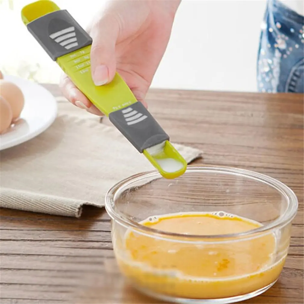 

Measuring Spoon 8 Speed scales Adjustable Cooking Tools Double-end Quantitative Gram Spoon Kitchen Accessories