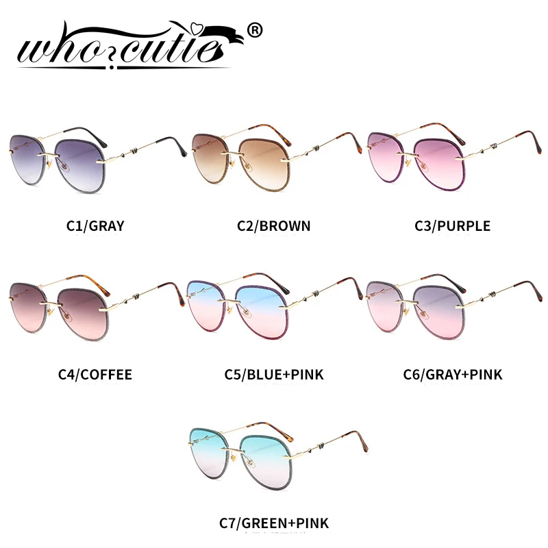

2020 New Diamond Sunglasses Female Brand Design Imitation Rhinestones Gradient Lens UV400 Pilot Sun Glasses Women Shades S316