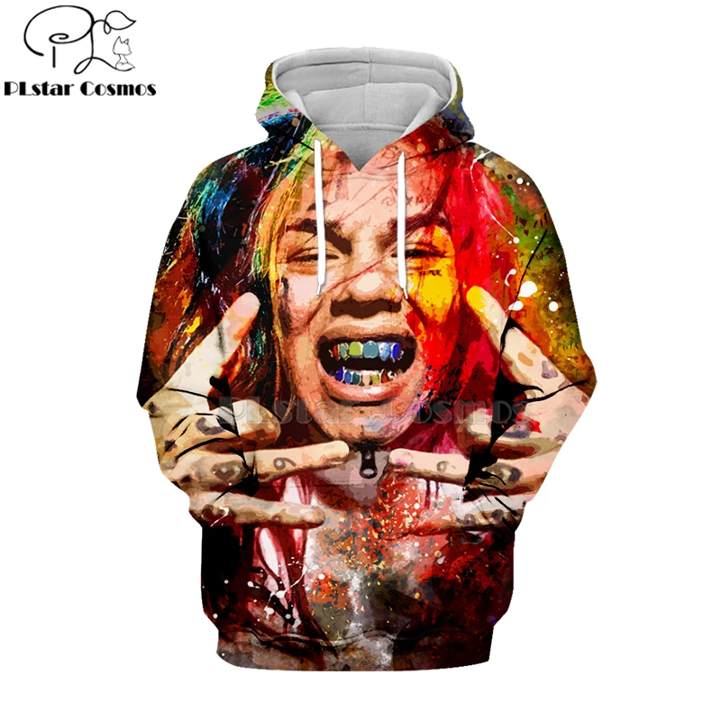 

New Rapper Tekashi69 6ix9ine Tekashi 69 3D Print Women/men Hoodies Sweatshirts Harajuku Casual Pullover Hooded Jacket Clothes-6