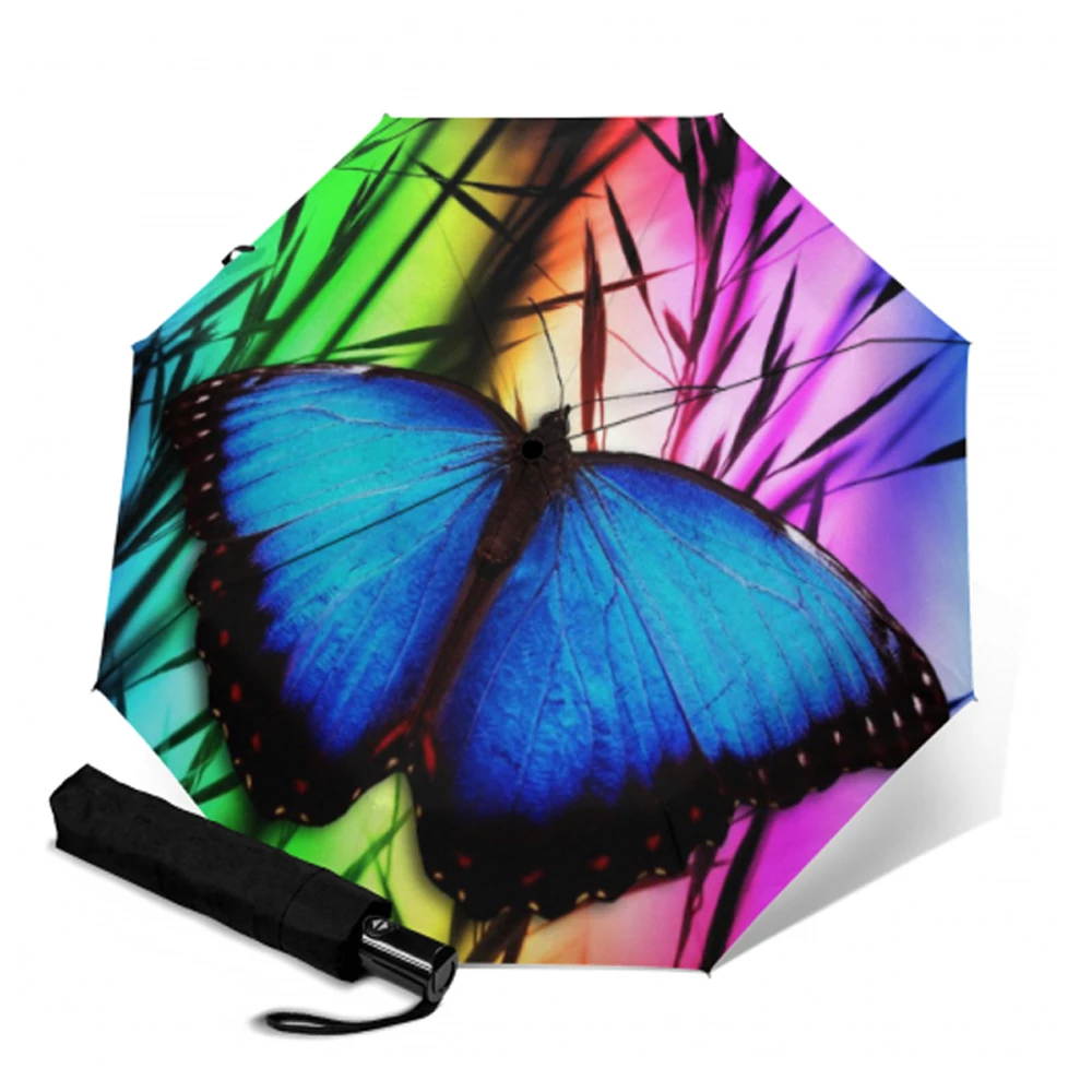 Компактный Зонт-бабочка с автоматической защитой складной зонт в 3 раза от солнца