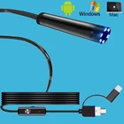 Эндоскоп Android USB C с объективом 5,6 мм 6 светодиодных индикаторов для осмотра трубки Гибкий кабель Телефон Эндоскоп Мини-камера