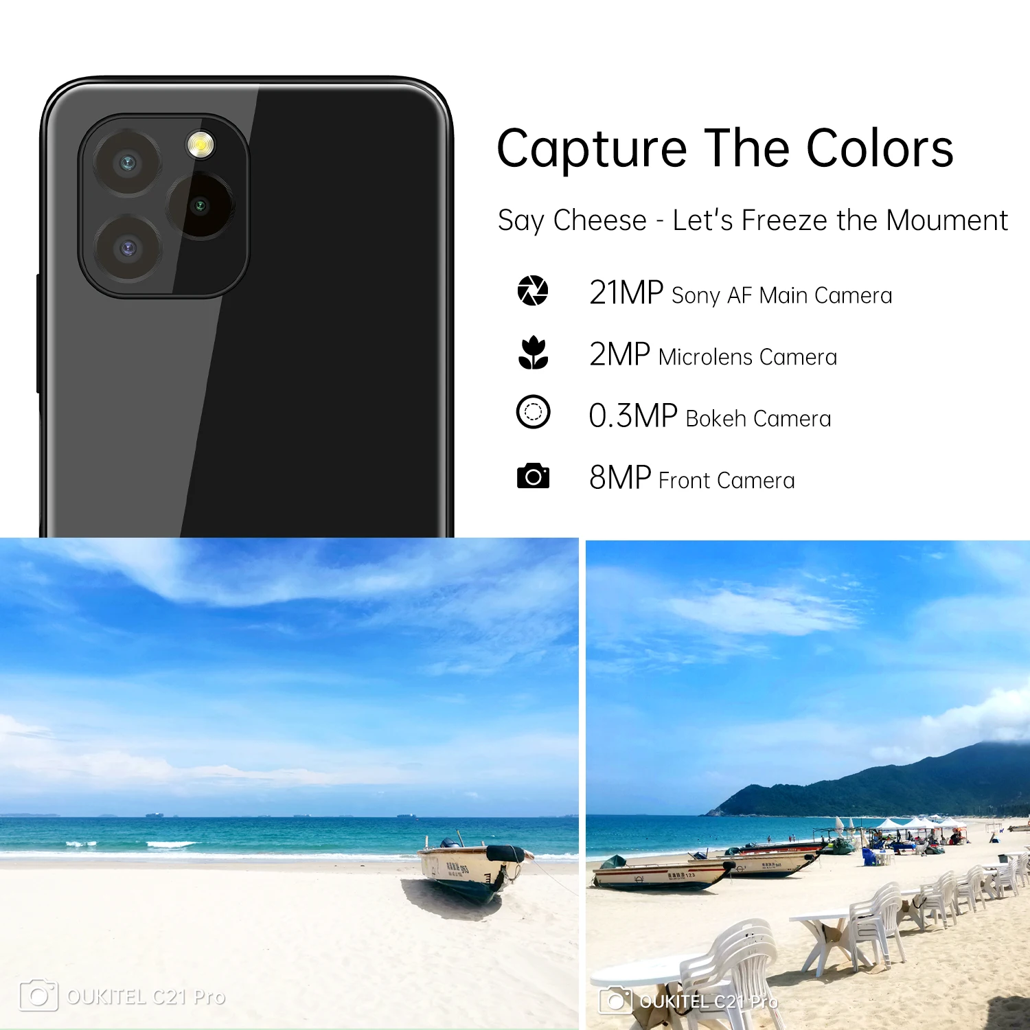 Смартфон Oukitel C21 Pro 4G LTE 4 + 64 ГБ 6 39 дюйма HD 4000 мА · ч 8 ядер Android 11 |