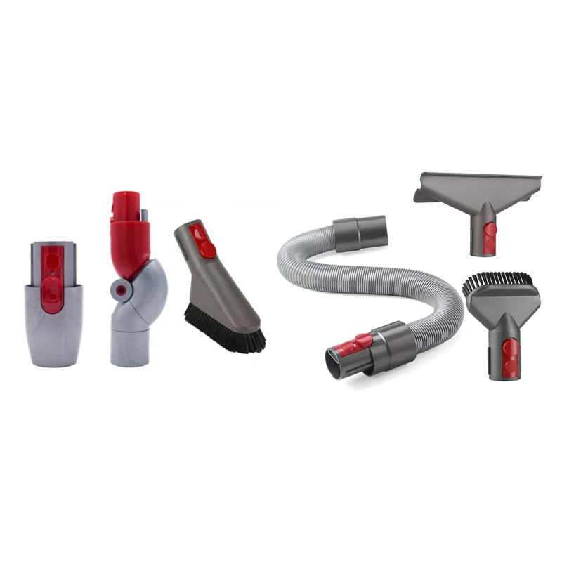 

Для пылесосов Dyson V7 V8 V10 V11 (Удлинительный шланг + инструмент для матраса + жесткая щетка) и адаптер для верхней/нижней части Мягкая головка щет...