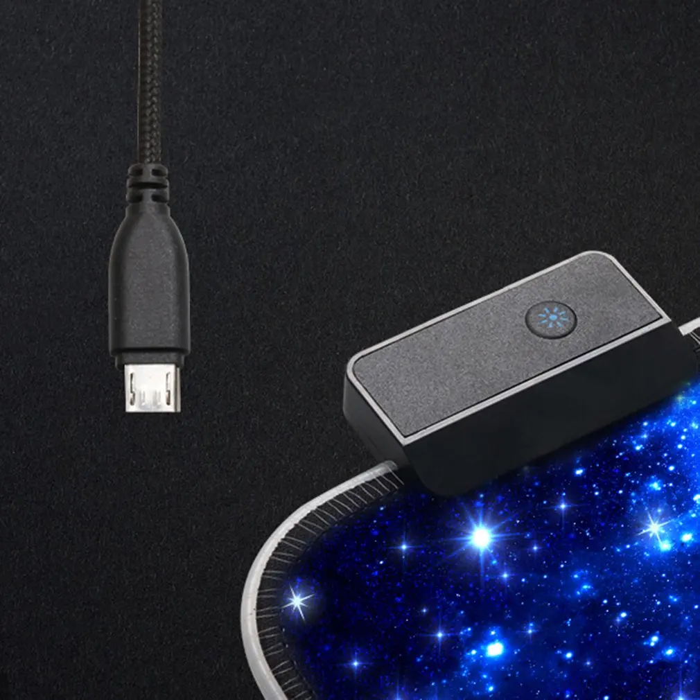 

GMS-X3 350x250x3mm Star Version Colorful Symphony Glowing Mouse Pad Gaming Mouse Pad Soft Non-Slip Rubber Base Mouse Mat