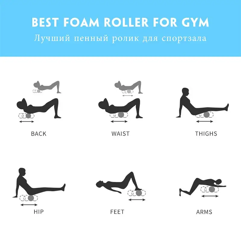 

Yoga Column Gym Fitness Foam Roller Pilates Yoga Exercise Back Muscle Massage Roller Soft Yoga Block Sport Supply