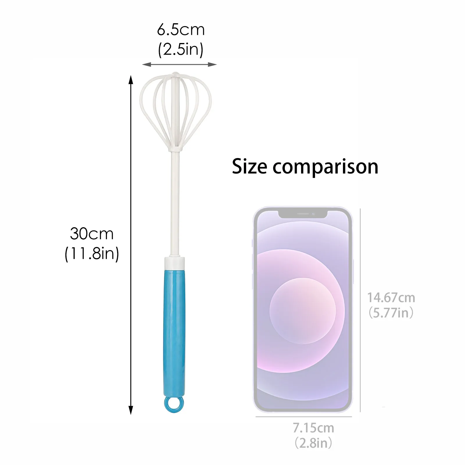 Plastic Handheld Whisk Semi-automatic Rotating Household Mixer Kitchen Tool #10 | Дом и сад
