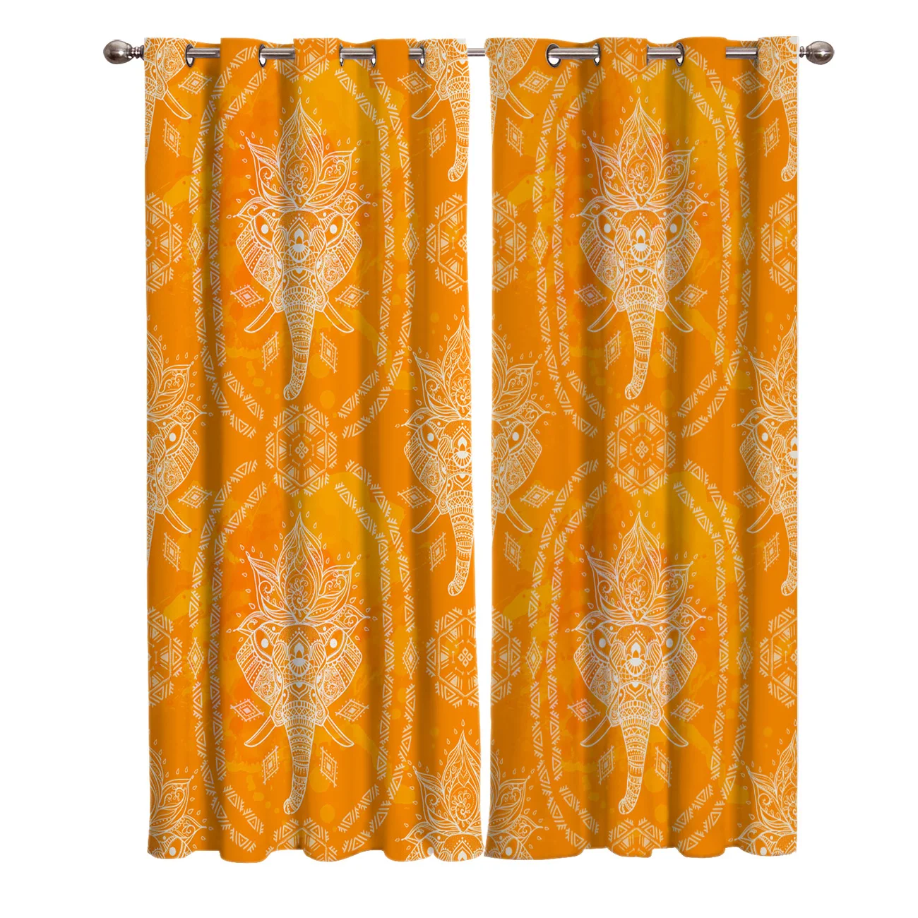 Африка Индийский Слон окна шторы для Гостиная декоративные элементы