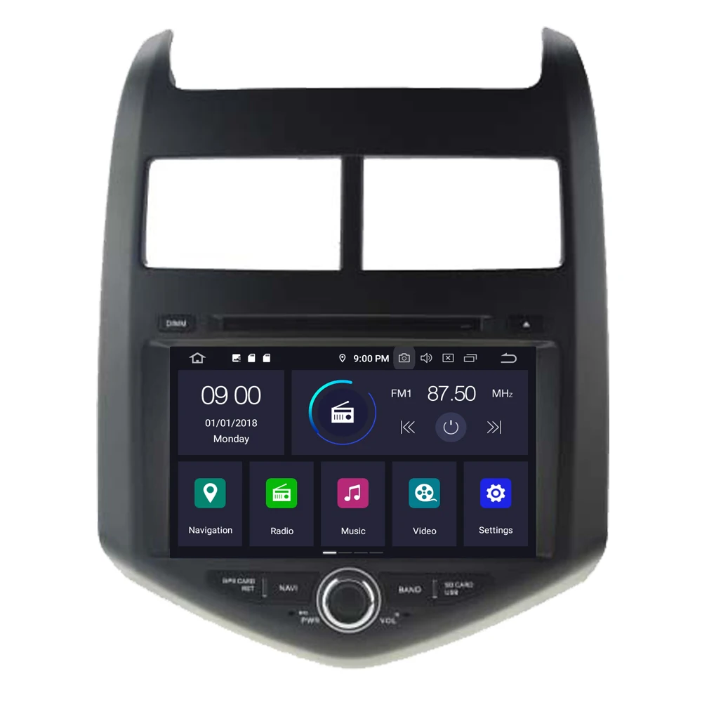 Автомобильный мультимедийный плеер RoverOne для Chevrolet Aveo Sonic 2011 + Android 10 Octa Core 4G 64G Радио