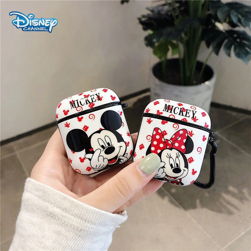 

Disney Микки и Минни Маус мягкий Беспроводной Bluetooth наушники чехол для AirPods Pro Сумка для хранения воздуха стручки 2 1 защитный чехол