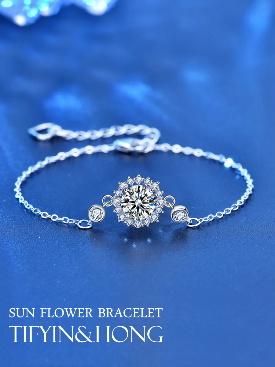 

2021 trend luxury brand moissanite bracelet men silver bead bracelet women wrist bracelet letter