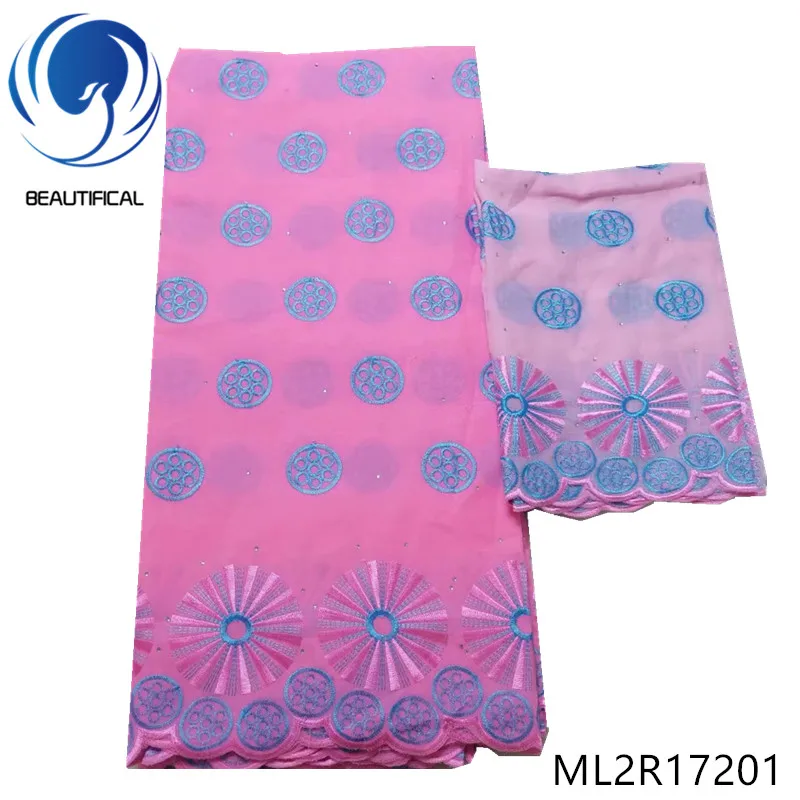 Красивая африканская хлопчатобумажная ткань с вышивкой для платья Новое