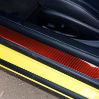 shiny surface sturdy red car door sill scuff trim sticker for chevrolet camaro 2017 2019