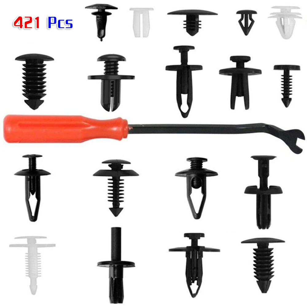

Retainer Car Fastener Kit Trucks Durable Panel Holders Rivets Screws 421pcs