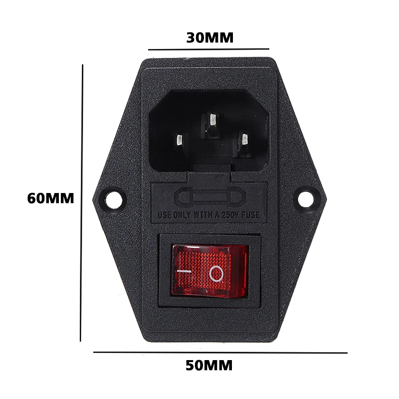 Запчасти для 3D принтера рокерный переключатель разъем питания розетка с