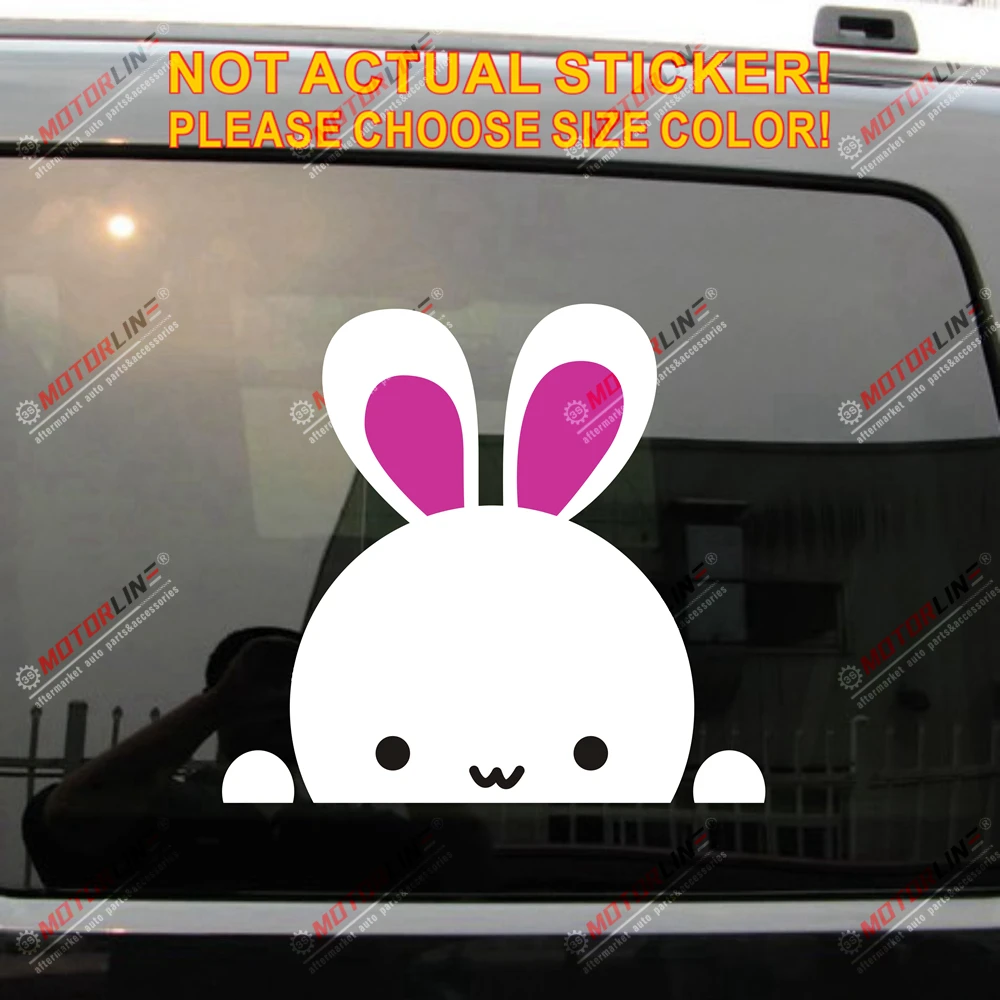 

Cute Bunny Rabbit Decal Sticker Car Vinyl pick size no bkgrd
