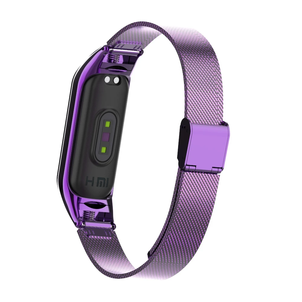 OLLIVAN mi Band 4 металлический ремешок с пряжкой для Xiaomi mi Band 4 3 браслет mi band 4 Band 4 аксессуары Магнитный браслет с пленкой